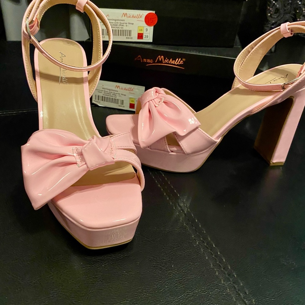 Anne Michelle Barbie Pink Platform Heels